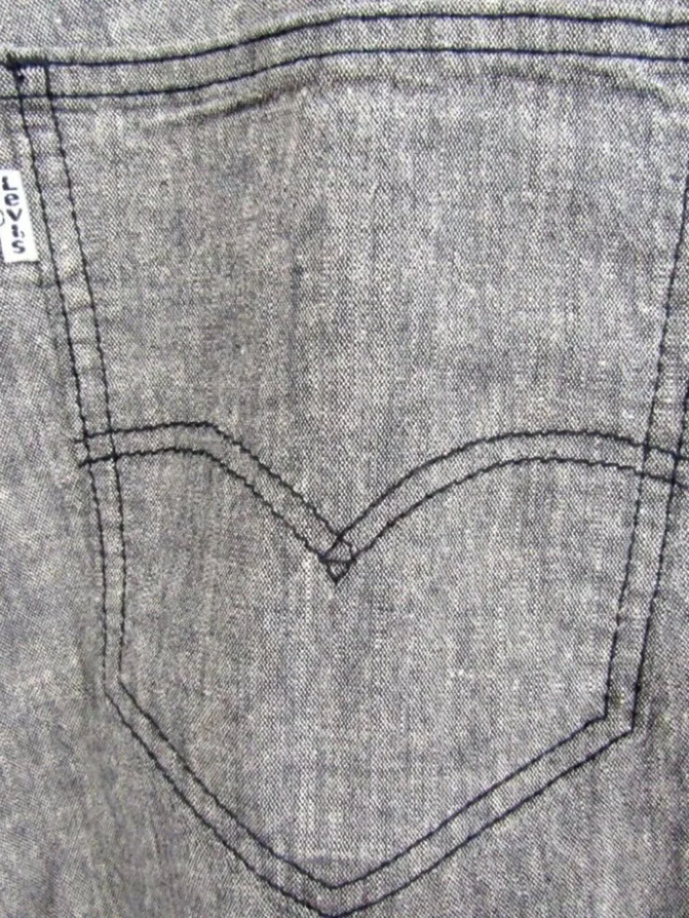 Levis Linen Cotton Blend Pants Mens 31 Measure 33 x 29 Black Beige Raw Hem New